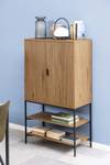 Highboard Couman Wildeiche Dekor / Schwarz