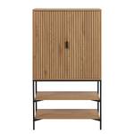 Credenza Couman Effetto rovere nodato / Nero