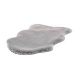 Kurzflorteppich Rabbit Light Sheepskin Polyester - 60 x 90 cm - Silber