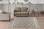 Kurzflorteppich Rhombus Typ B Polypropylen - Braun / Beige - 160 x 230 cm