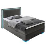 Boxspringbett Colorado II Microfaser Breeja: Anthrazit - 120 x 200cm