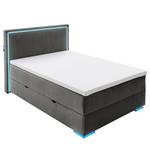 Boxspringbett Colorado II Microfaser Breeja: Anthrazit - 140 x 200cm