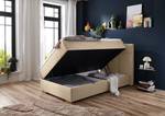 Letto boxspring Tambo Tessuto Norana: talpa - 140 x 200cm