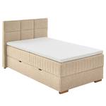 Lit boxspring Tambo Tissu Norana: Taupe - 140 x 200cm