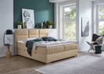 Lit boxspring Tambo Tissu Norana: Taupe - 160 x 200cm