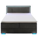 Boxspringbett Colorado II Microfaser Breeja: Anthrazit - 180 x 200cm