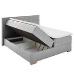 Lit boxspring Tambo Tissu Norana: Gris - 160 x 200cm