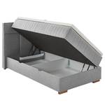 Lit boxspring Tambo Tissu Norana: Gris - 140 x 200cm