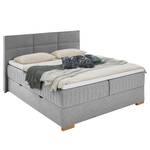 Lit boxspring Tambo Tissu Norana: Gris - 180 x 200cm