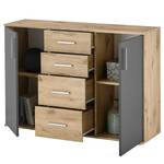 Kast Gumton 120 cm type B Grijs/Eikenhouten look