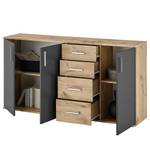 Dressoir Gumton Grijs/Eikenhouten look