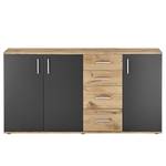 Dressoir Gumton Grijs/Eikenhouten look