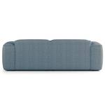 Ecksofa HUDSON mit XL-Longchair Webstoff Saia: Denim - Longchair davorstehend rechts