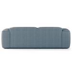 Divano con chaise longue XL HUDSON Tessuto Saia: blu jeans - Longchair preimpostata a sinistra