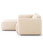 Divano con chaise longue XL HUDSON Bouclé Tessuto Bony: beige - Longchair preimpostata a sinistra