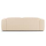 Ecksofa HUDSON mit XL-Longchair Bouclé Stoff Bony: Beige - Longchair davorstehend rechts