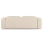 Divano con chaise longue XL HUDSON Vera pelle Neka: grigio chiaro - Longchair preimpostata a destra