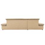 Ecksofa Lemley Webstoff / Kunstleder - Kunstleder Jami / Webstoff Floricia: Beige / Sand - Longchair davorstehend links - Ohne Schlaffunktion