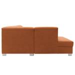 Ecksofa Bollon Antiklederlook - Kunstleder Jami: Cognac - Ottomane davorstehend links - Ohne Schlaffunktion