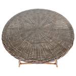 Gartentisch Larisa Rattan / Glas - Kubu / Grau