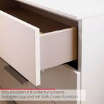 Sideboard Flipp Alpinweiß / Silber - Breite: 160 cm