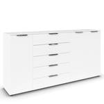 Sideboard Flipp Alpinweiß / Silber - Breite: 200 cm