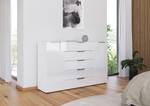 Sideboard Flipp Glas Typ B Weiß / Silber - Breite: 160 cm