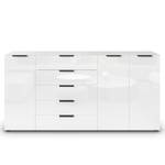 Sideboard Flipp Glas Typ B Weiß / Grau - Breite: 200 cm