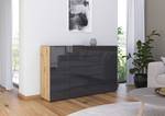 Sideboard Flipp Glas Typ B Graphit / Eiche Artisan Dekor - Breite: 160 cm