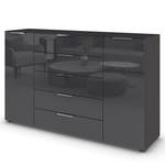 Sideboard Flipp Glas Typ B Grau / Silber - Breite: 160 cm