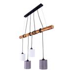 Suspension Malta Massif / Fer - Blanc / Gris - 4 ampoules