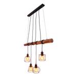 Suspension Woodland Massif / Fer - Noir - 4 ampoules