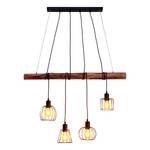 Suspension Woodland Massif / Fer - Noir - 4 ampoules