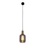 Lampada a sospensione Fumo 1 punto luce Ferro - Nero / Oro - Diametro: 21 cm