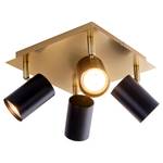 Lampada da soffitto Frida 4 punti luce Ferro / Alluminio - Nero / Oro