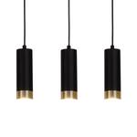 Lampada a sospensione Frida 3 punti luce Ferro - Nero / Ottone