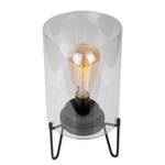 Lampe Lonna Acier / Verre transparent - Noir - 1 ampoule