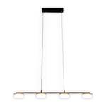 Suspension LED Cimo Fer / Plexiglas - Noir - 4 ampoules