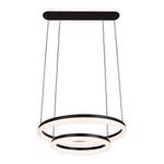 Suspension Circulo Acier / Verre transparent - Noir - 2 ampoules