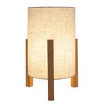 Lampe Matilda Tissu mélangé - Beige - 1 ampoule - Hauteur : 32 cm