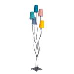 Lampadaire Colora Fer / Tissu mélangé - Multicolore - 5 ampoules