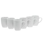 Tasses à café Square - Lot de 6 Porcelaine - Blanc