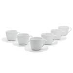 Tasses à café Square Porcelaine - Blanc - 12 éléments