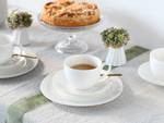 Servizio da tavola Fleur Royal Porcellana - Crema - Set da 18 pezzi