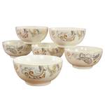 Bols à céréales Palacio - Lot de 6 Porcelaine - Crème