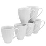 Koffiekopjes Barcelona set van 6 porselein - wit