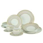 Service combiné Festive Porcelaine - Crème - 10 éléments