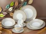 Servizio da tavola Festive Porcellana - Crema - Set da 10 pezzi