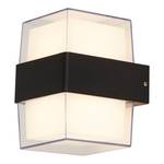 Wandlamp Pittsburgh Square aluminium - zwart - 2 lichtbron