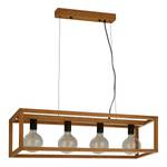 Hanglamp Square bamboe - Aantal lichtbronnen: 4